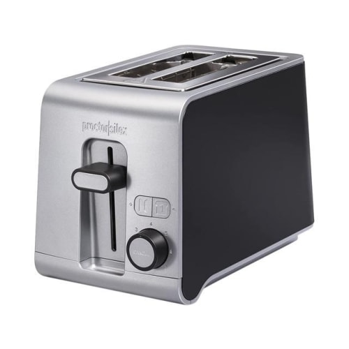 Proctor Silex 2-Slice Wide Slot Toaster, Silver and Black